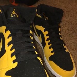 Black & Yellow Air Jordans 1s / All Black 1s